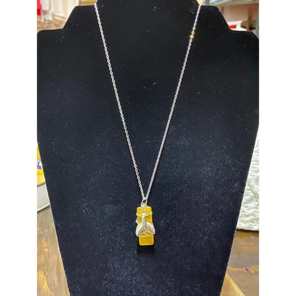 Jackie Gallagher Designs - Glass Bar and Charm Pendant Necklace - Picture 13 of 15